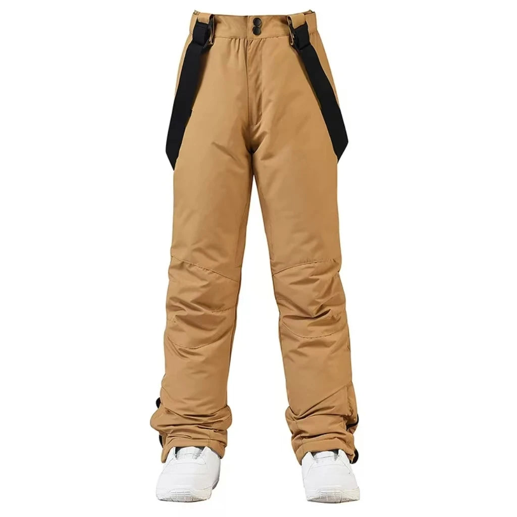 Premium Winter Ski Pants - Windproof Waterproof Suspender Snow Trousers