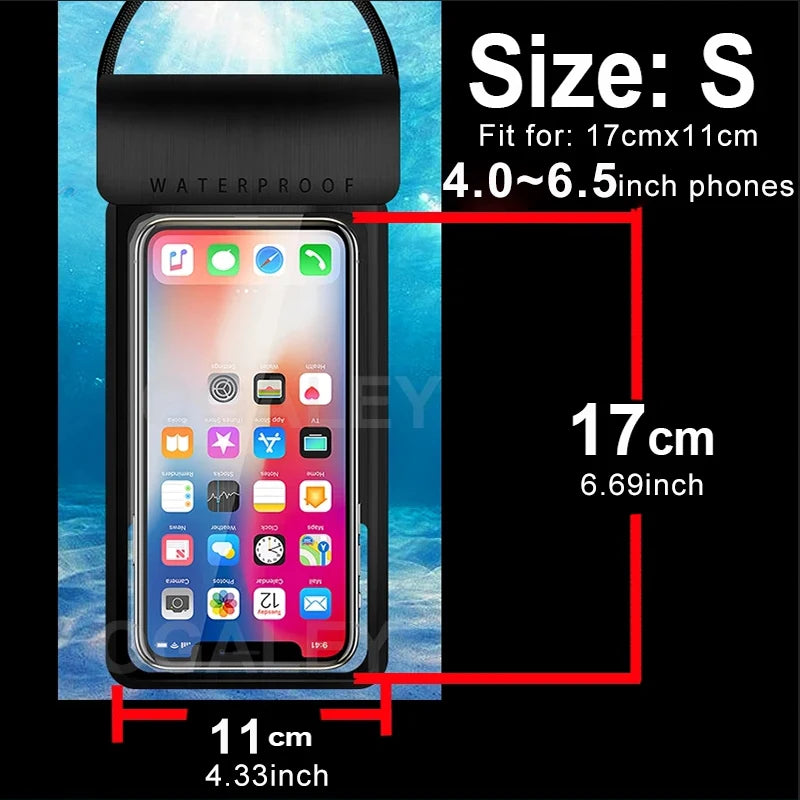 Universal Waterproof Phone Case - IPX8 Certified Underwater Dry Bag