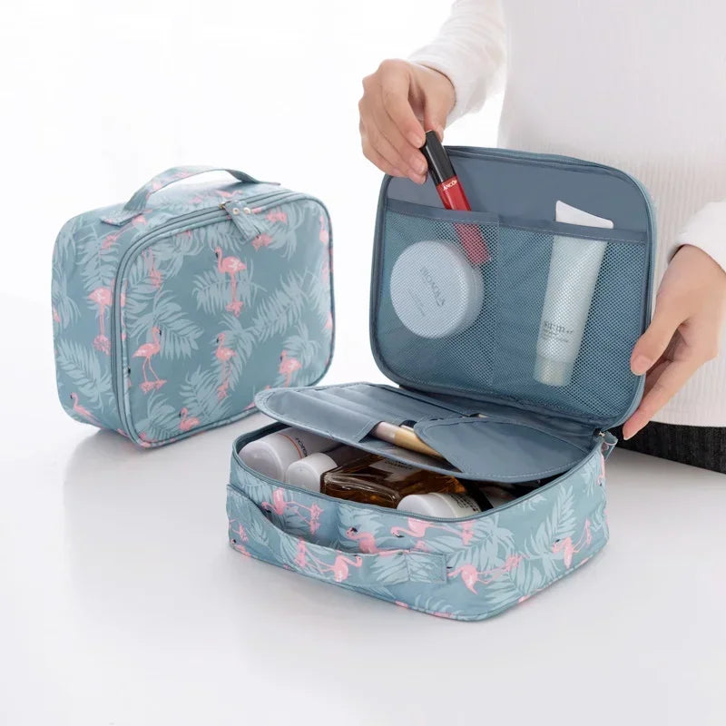 Waterproof Travel Cosmetic Organizer Bag - High Capacity Makeup Storage Case