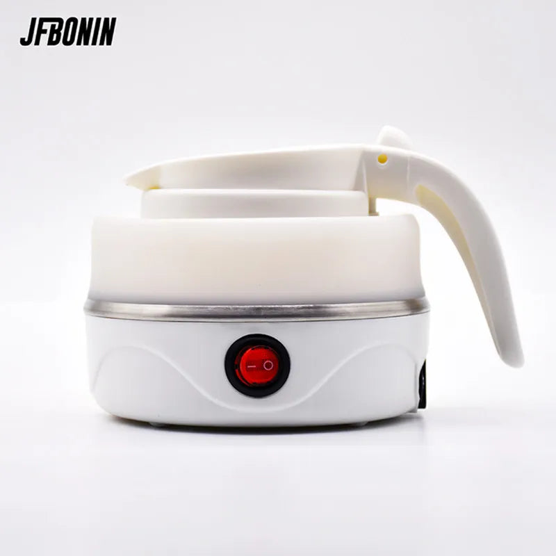 Portable Collapsible Travel Kettle - 600ml Silicone & Stainless Steel Electric Kettle