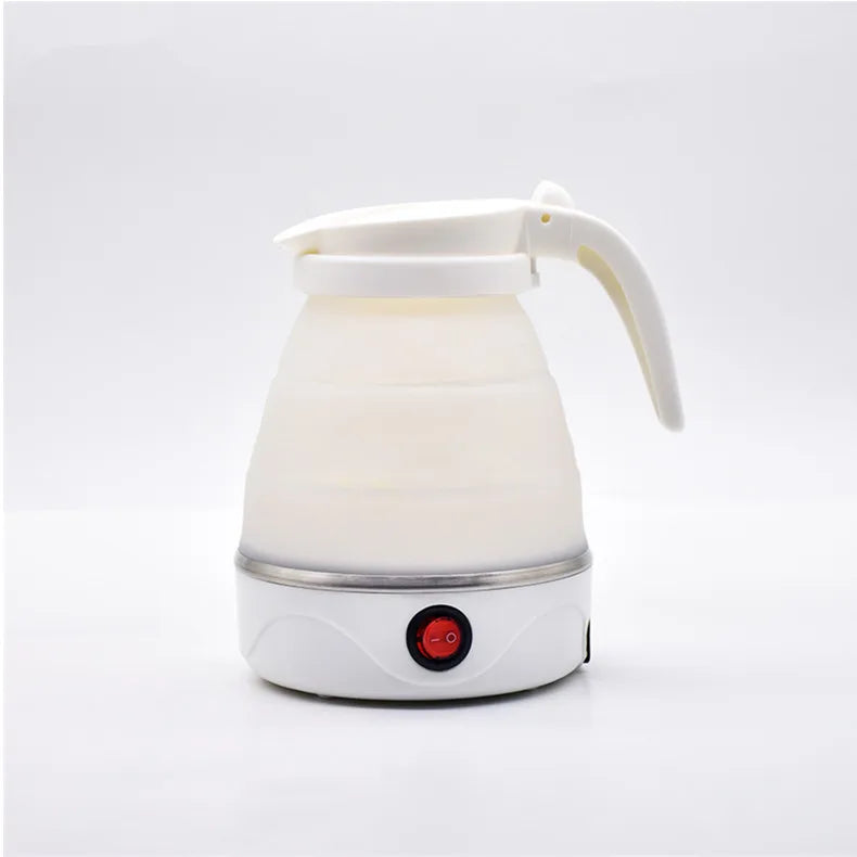 Portable Collapsible Travel Kettle - 600ml Silicone & Stainless Steel Electric Kettle