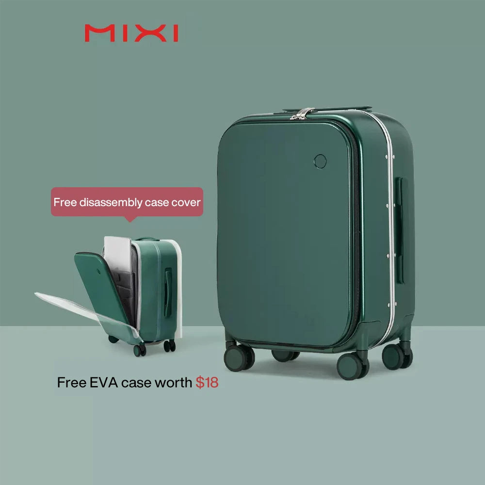 Mixi Aluminum Frame Rolling Suitcase - Premium Carry-On Luggage