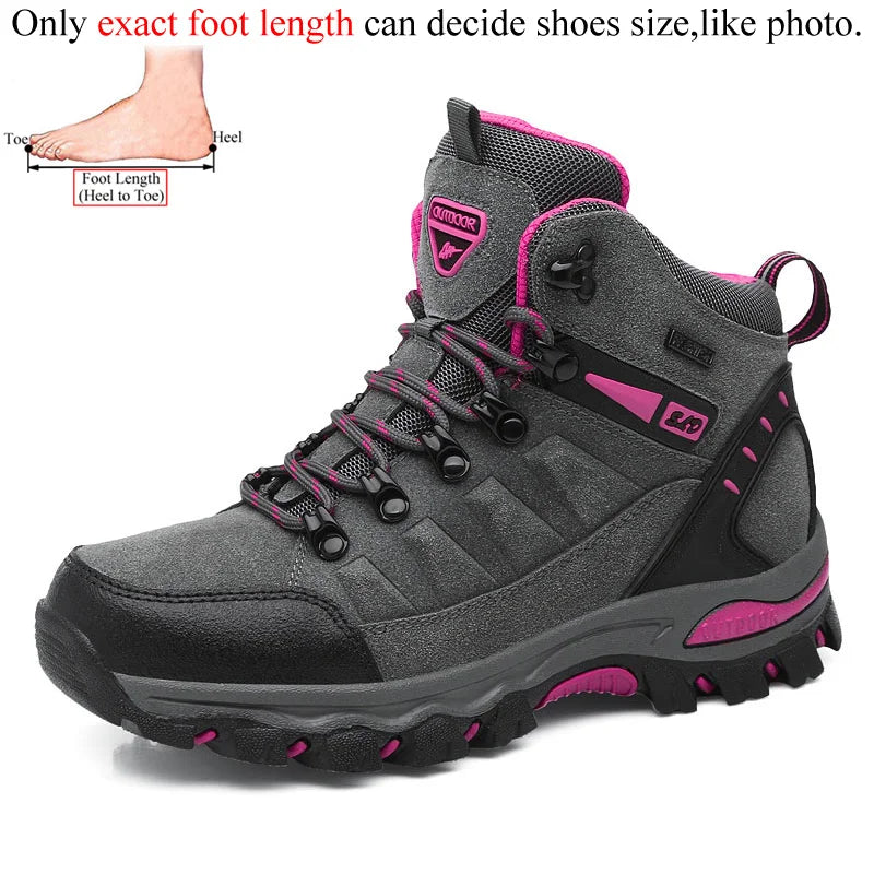 Women's Waterproof Hiking Boots - Breathable Ankle Support Trekking Shoes